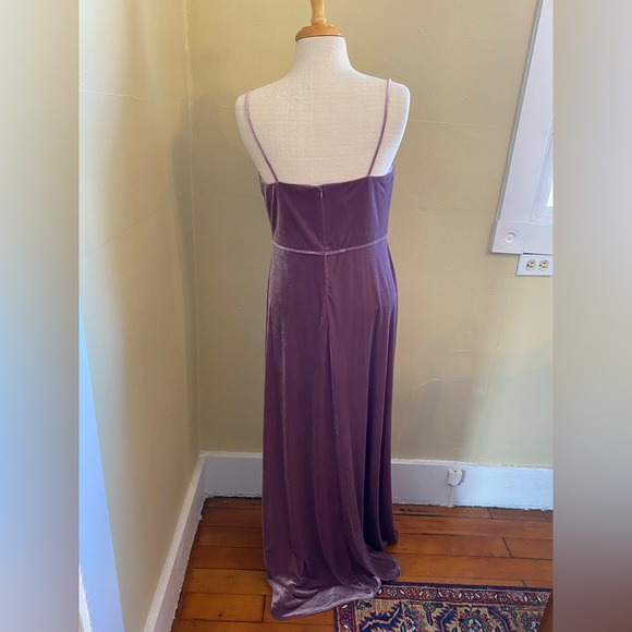 Adrianna Papell Women's Cowl Neck Velvet Gown, Antique Rose - Picture 6 of 8